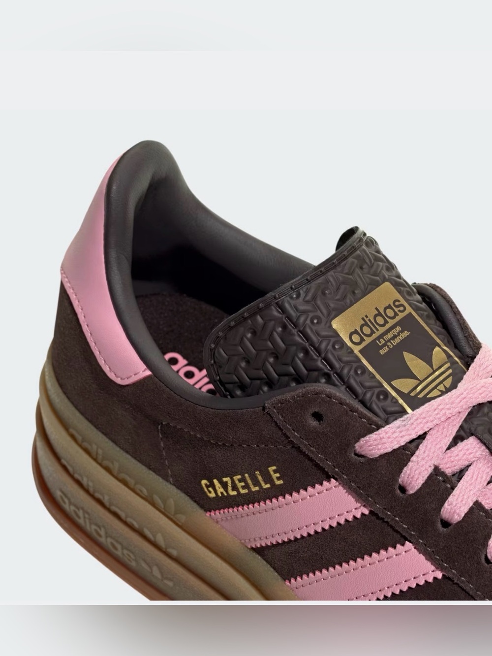 NWT adidas Gazelle Bold IH6786 Aurora Coffee Pink Platform Sneakers - Picture 7 of 10